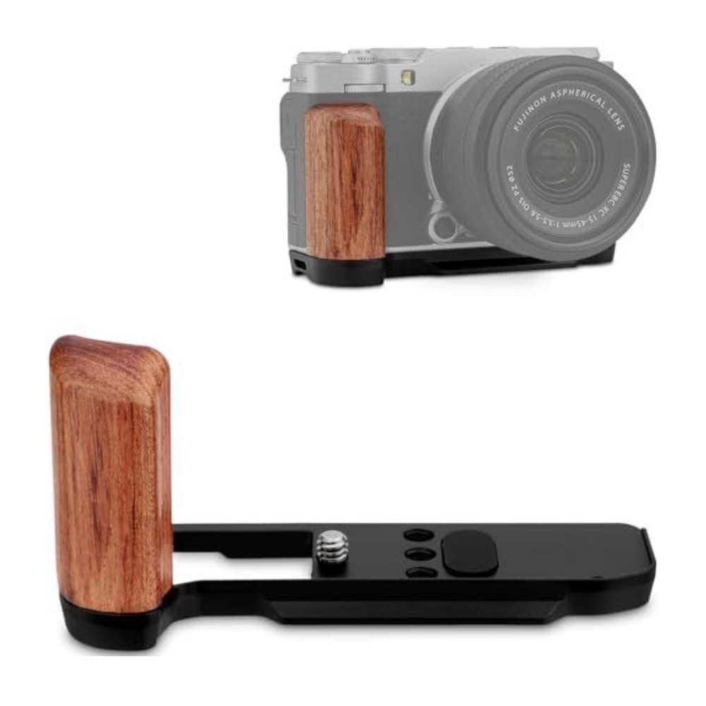 Ergonomic Retro Handgrip L-Bracket Rose Wood Fujifilm X-M5 Camera